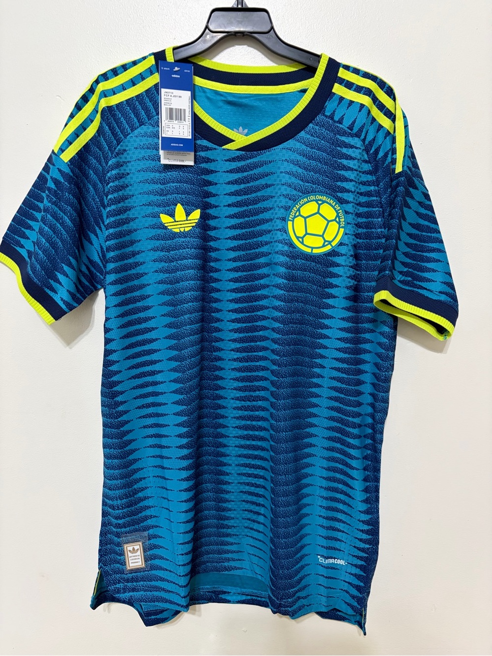 adidas Teal & Neon Yellow Men’s Soccer Jersey